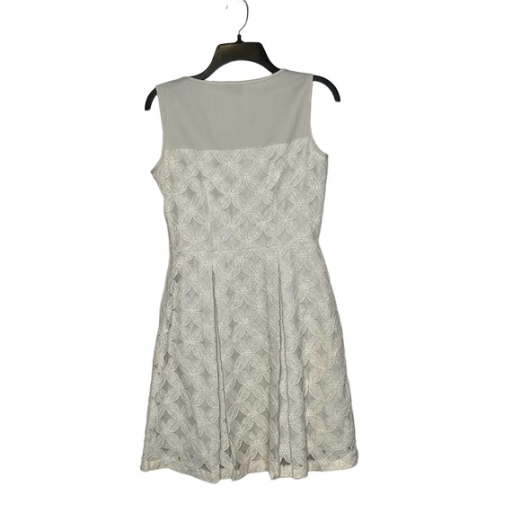 Daniel Cremieux Floral Lace Sleeveless Pleated‎ Cocktail Dress 2 Women Cream NWT - Picture 8 of 8